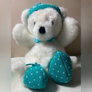 Vintage DAKIN "Snowflake Cuddles Bear" New/Tags RARE valentine's Day present